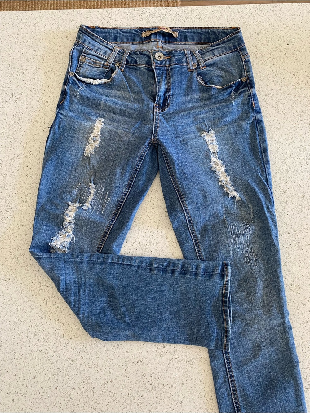 Highway Jeans Women's Distressed Dark Blue Skinny Jeans